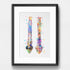 Dignovel Studios 11X14 DN529 Unframed Human Spine Bone Anatomy Medical Doctor Watercolor Art Print Poster Housewarming