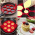 Flip N Cook Silicone Pancake Mold, Flip'n'cook Pancake Maker (Red-Round)