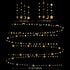 Gold Star Moon Circle Dot Garland Party Decorations Kit, Hanging Crescent & Twinkle Star Streamer Banner