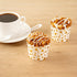 Restaurantware 50 Disposable Paper Baking Cups, 4.5 Ounce Greaseproof Oven-Ready White Muffin Liners with Gold Star