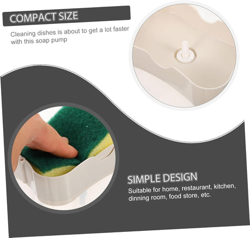 Amosfun Soap Dispenser Sponge Kitchen Gadget Set - Soap Pump Dispenser Kitchen Countertop Organizer