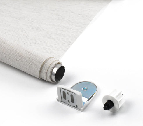 1-1/8" Roller Blind Repair Kit - Replacement Brackets Parts for 28mm Round Roller Shade Tubes, 1 Pair, White