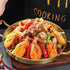 Gold Paella Pan, Stainless Steel Food Serving Skillet, 8.6 inch (22cm)