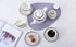 7-ounce Set (6) Porlien Royal Blue Star-night Porcelain Teacup and Saucer