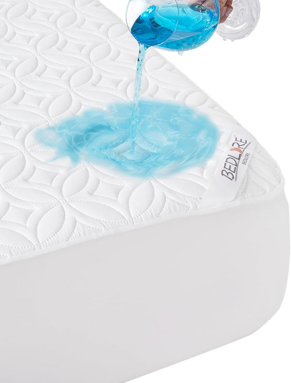 BEDLORE Waterproof Mattress Protector, California King Size Noiseless Mattress Pad with Deep Pocket 6"-18", Washable