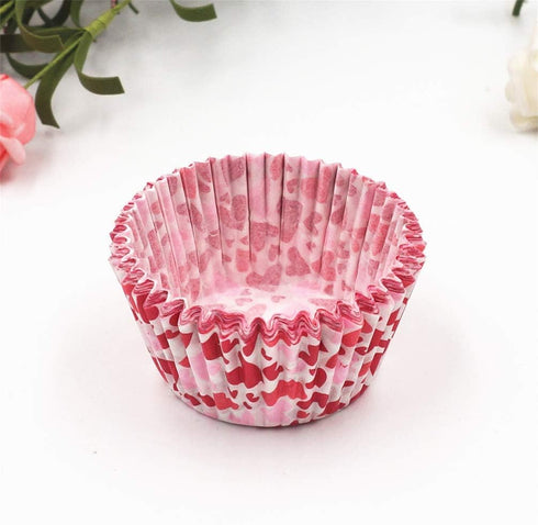 BinaryABC Red Heart Cupcake Liners, Valentine's Day Baking Cups, 100 Pcs Party Supplies