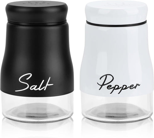 Accmor Salt and Pepper Shakers Set, 5oz Stainless Steel Seasoning Container for Home Cooking