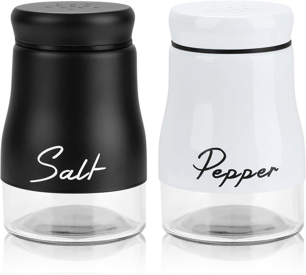 Accmor Salt and Pepper Shakers Set, 5oz Stainless Steel Seasoning Container for Home Cooking