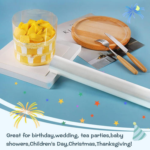 YQL 12 Inch Cake Collar, Acetate Cake Collar Roll for Baking Transparent Mousse Cake Sheets (12x394 Inch)