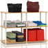 Furinno 3-Tier Double Size Storage Display Rack, Beech/White, Model 99130BE/WH