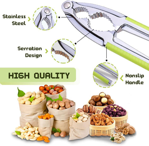 Vicsamer 2 Nut Cracker, Nutcracker, Seafood Tools, Walnut Cracker for All Nuts, Heavy Duty Shell Cracker with PCS