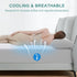 MERITLIFE Premium Waterproof Mattress Protector, Queen Size Cooling Bed Pad Cover, Soft Breathable, Vinyl Free, White