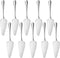 Stainless Steel Cake Server Pack of 10, Triangular Spade Spatula with Serrated Edge for Pizza and Baking, Silver