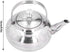 Stainless Steel Teapot, 5.5inch Coffee Pot Teapot Tea Kettle, Exquisite Teapot Coffee Pot with Tea Strainer for Home Restaurant
