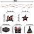 LINGTEER Happy 16th Birthday Decorations - 12 Pcs Black & Rose Gold Foil Swirls Streamer Set for Bday Party