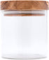 Berard Glass Storage Jar with Olive Wood Lid, 13.5-Ounce, Brown