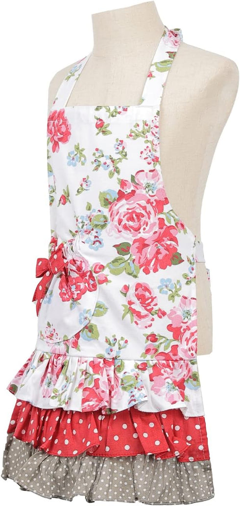 Surblue Heavy Duty Kitchen Aprons for Women - Ideal for Cooking & Gardening