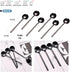 6 PCS Black Coffee Spoons, 18/8 Stainless Steel Espresso Spoons, 5.2 Inches, Vogue Mini Tea Spoon