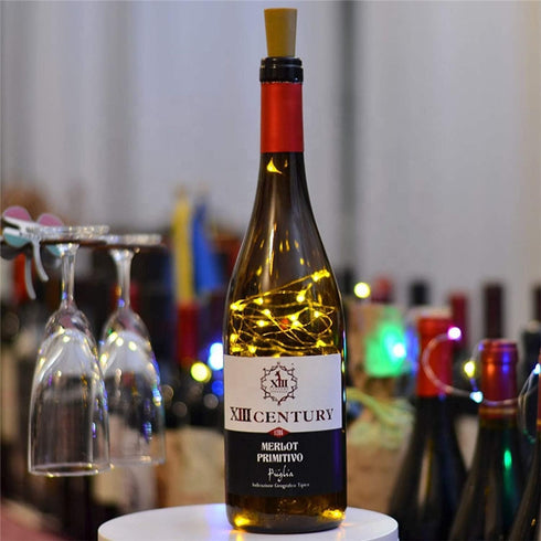20 8 Pack VOOKRY Wine Bottle Lights with Cork, LED Battery Operated Cork Fairy String Lights Waterproof Mini Copper