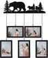 Giftgarden Black Bear Decor Hanging Picture Frames 4x6, Woodland Bear Themed Bedroom