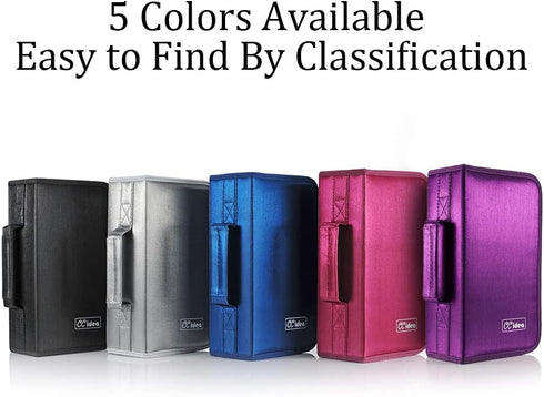 CCidea CD Case DVD Storage Holder, 128 Capacity Organizer, Portable Plastic Protective Carrying Binder for Home Travel