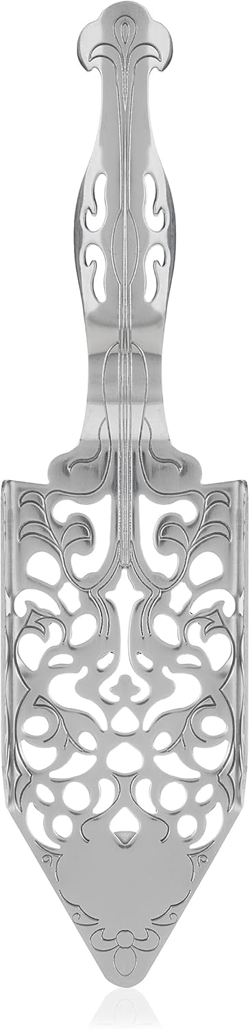 Viski Vintage Style Absinthe Dripper Spoon, Dishwasher Safe Stainless Steel Set of 1, Silver