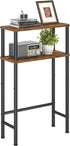 15.7" 2-Tier Asgolion Narrow Console Table, Small Entryway Table, Sofa Table with Storage, Skinny Console Tables
