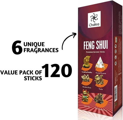 Fengshui Premium Natural Incense Sticks, 20 Sticks Per Box for Home or Workplace, Alluring Aroma Sticks