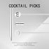 I-MART 15 Pack Stainless Steel Cocktail Picks, Reusable Metal Skewers for Drinks, Appetizers, Bloody Mary, Olives, 4.25