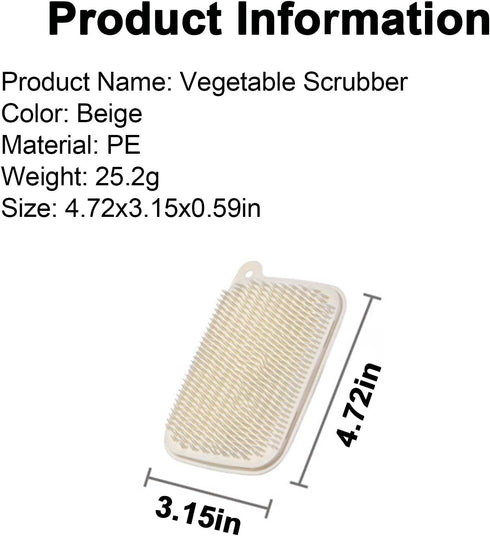 HAGBOU 2 Vegetable Brush, PCS Vegetable Brush Scrubber for Fruits, Potato Scrubber Potato Brush, Soft Bristle Brush
