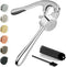 Kitessensu Premium Garlic Press Set, Heavy Duty Mincer with Silicone Peeler & Brush, Rust Proof & Dishwasher Safe -