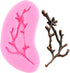 Tree Branch Silicone Fondant Mold, Twig Branch Leaves Fondant Molds for Cake Decorating, Cupcake Topper