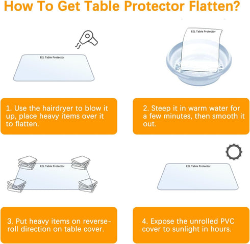 12 36 Inch Countertop X Clear Plastic Desk Pad Office Desk Blotter Dining Table Protector Tablecloth Mat Wooden