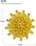 SEINHIJO Ceramic Flower Wall Decor - 3D Wall Art Sculpture, Modern Arts Gifts, Yellow 5.1 inch