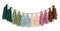 yuntop Rainbow Boho Tassel Wall Hanging with Wood Beads - Colorful Pastel Tassel
