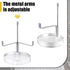 4 Pcs Adjustable Metal Arms Display Stand Easel with Round Acrylic Base for Decorative Display, Crystal, Geodes, Mineral