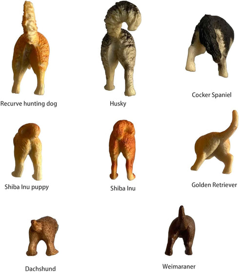 8Pcs Dog Butt Magnets, Funny Refrigerator Magnets for Home, Perfect for Adults or Kids (Dog Butts)