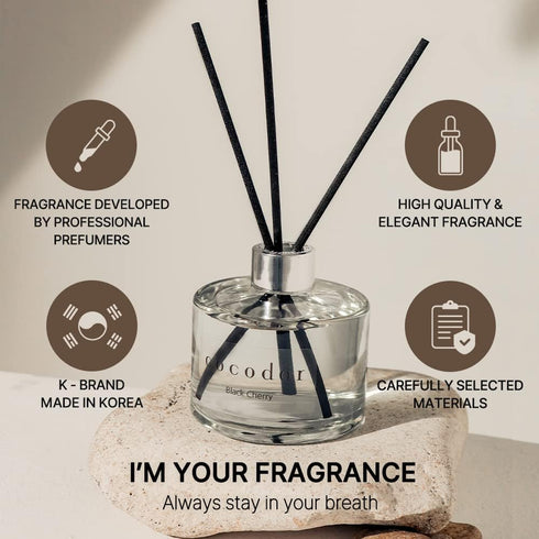 COCODOR Signature Reed Diffuser Set, 6.7oz Home Fragrance Oil Scent Diffuser for Bathroom Shelf Decor