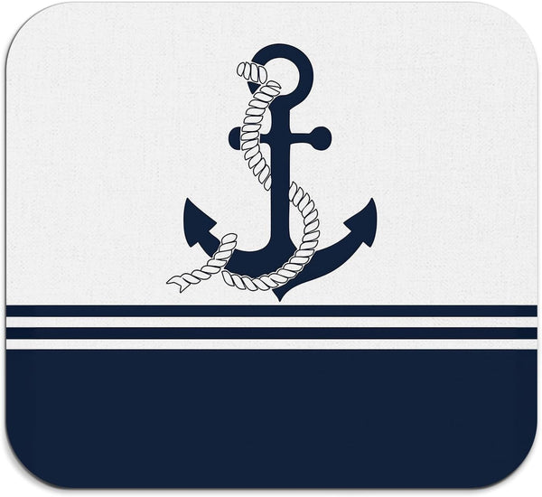 Nautical Dish Drying Mat - Absorbent Anchor Mat for Kitchen Counter, Coffee Bar, Dish Rack Drainer, JL-GZD