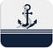 Nautical Dish Drying Mat - Absorbent Anchor Mat for Kitchen Counter, Coffee Bar, Dish Rack Drainer, JL-GZD