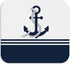 Nautical Dish Drying Mat - Absorbent Anchor Mat for Kitchen Counter, Coffee Bar, Dish Rack Drainer, JL-GZD