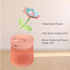 Bedroom Quiet Mini Humidifier, 260ml Auto Shut Off Desk Humidifier with Flower, 7 Colors Night Light for Travel