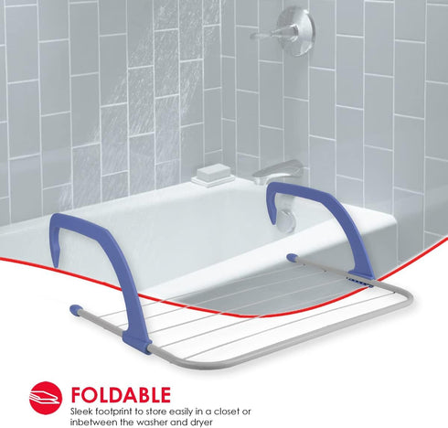 Home Basics Over The Door Laundry Drying Rack - Lightweight Heavy-Duty Door Hanger Rod for Indoor Air Drying