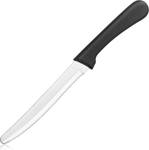 New Star Foodservice 58994 Stainless Steel Steak Knife, 4.5-Inch Rounded Serrated Blade, Set of 12