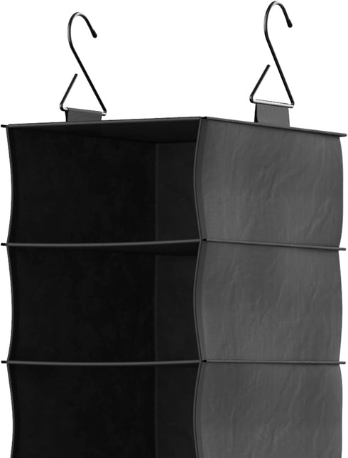 ClosetMaid 20502 10-Shelf Closet Fabric Hanging Organizer for Shoes, Hats, Handbags, Clothes with Charcoal Black Finish