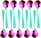 Color ME Rainbow Soup Spoons, Set of 10 Round 18/10 Stainless Steel Spoons