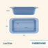 Farberware Easy Solutions Nonstick Bakeware Meatloaf/Loaf Baking Pan, 9 Inch x 5 Inch with Portion Marks - Blue by Farberware