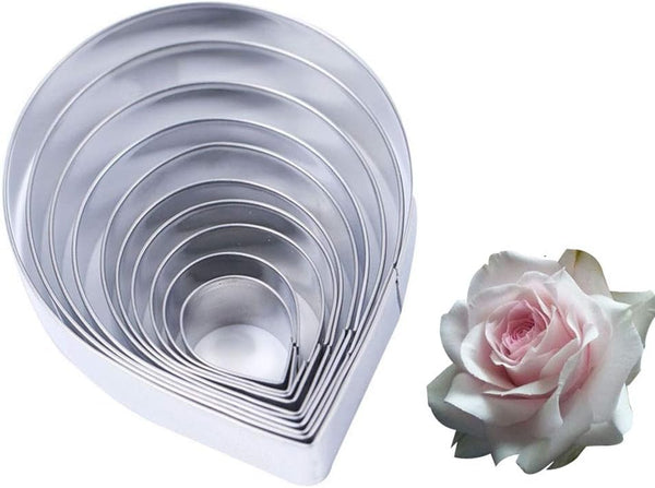 10 pcs Austin Rose Cutter Set, Fondant Decor Kit for Cake Decorating