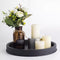 Lobolighting Black Round Decorative Serving Tray, Black Decorative Tray for Coffee Table