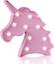 YiaMia Pink Unicorn Room Decor, Princess Party Decorations, Battery Powered Night Light